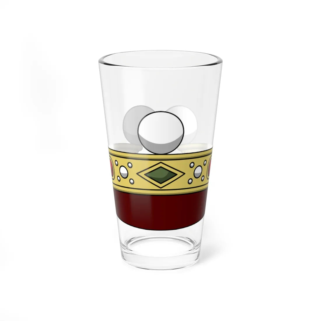 Crown of italian cavaliere ereditario corona normale (Italy) (Coat of Arms) Pint Glass 16oz 16oz - Go Mug Yourself