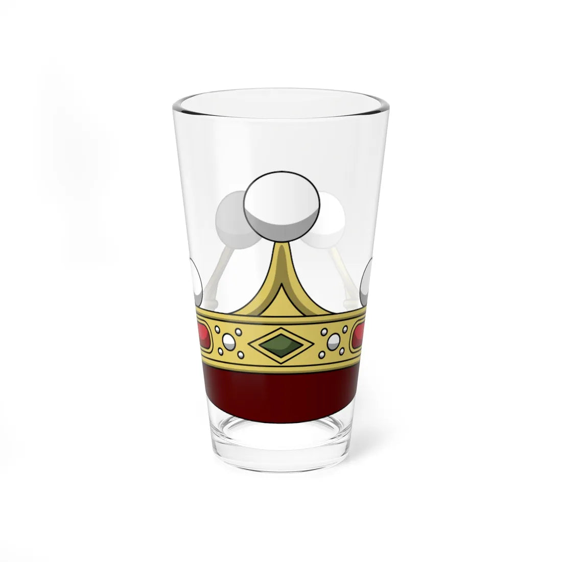 Crown of italian viscount corona normale (Italy) (Coat of Arms) Pint Glass 16oz 16oz - Go Mug Yourself