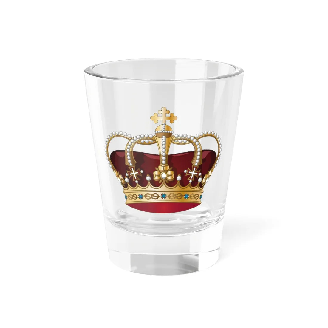 Crown of Italy (Italy) (Coat of Arms) Shot Glass 1.5oz 1.5oz - Go Mug Yourself