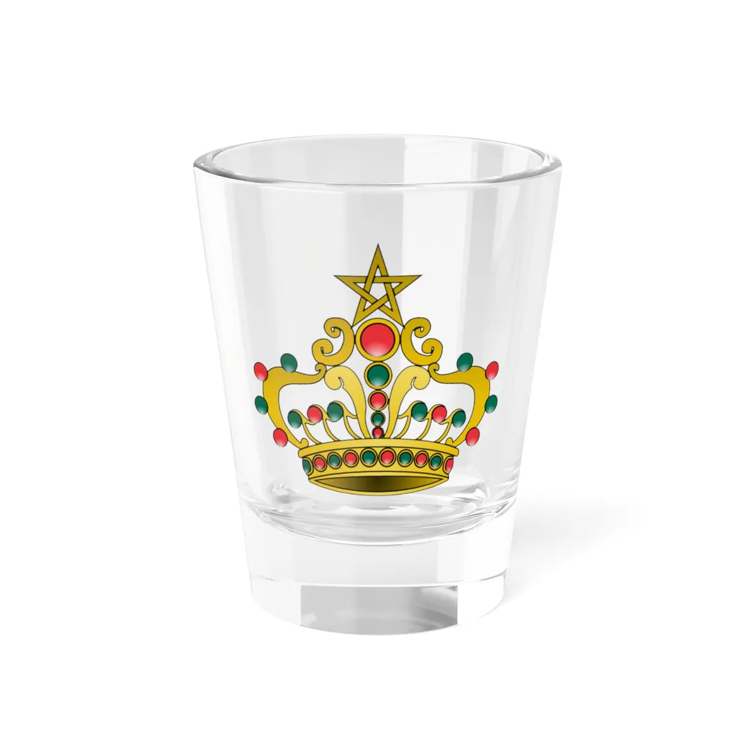 Crown of Morocco 1 (Morocco) (Coat of Arms) Shot Glass 1.5oz 1.5oz - Go Mug Yourself