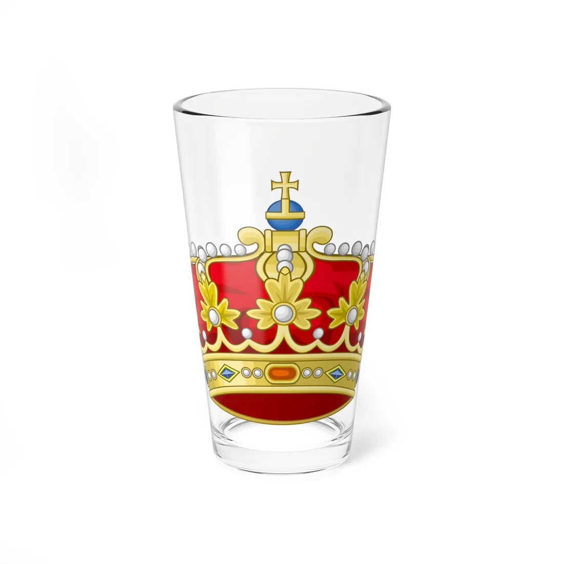 Crown of Parma (Italy) (Coat of Arms) Pint Glass 16oz 16oz - Go Mug Yourself