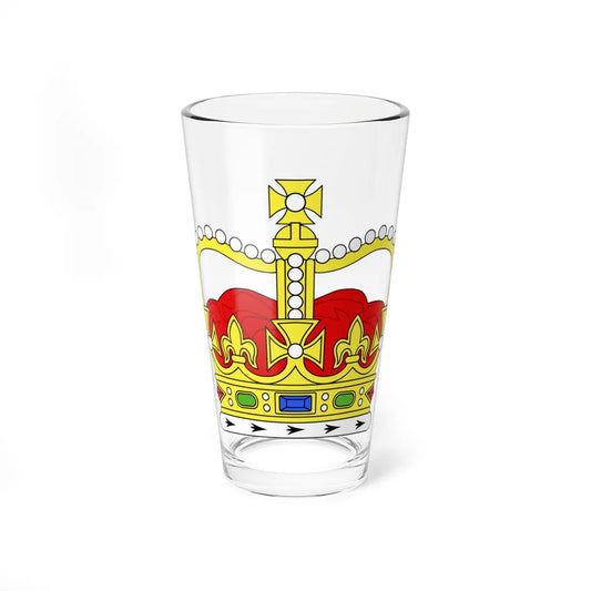 Crown of Saint Edward Heraldry - simplified (United Kingdom) (Coat of Arms) Pint Glass 16oz 16oz - Go Mug Yourself