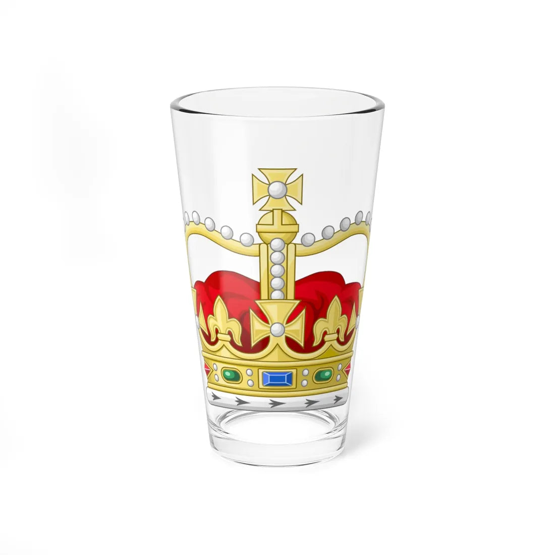 Crown of Saint Edward Heraldry (United Kingdom) (Coat of Arms) Pint Glass 16oz 16oz - Go Mug Yourself