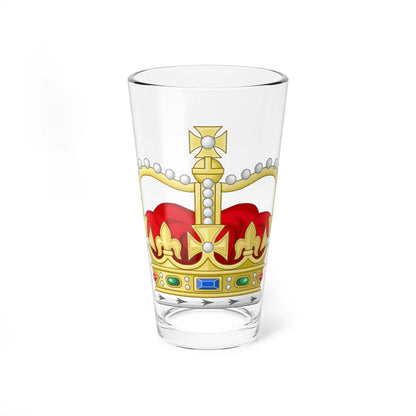Crown of Saint Edward Heraldry (United Kingdom) (Coat of Arms) Pint Glass 16oz 16oz - Go Mug Yourself