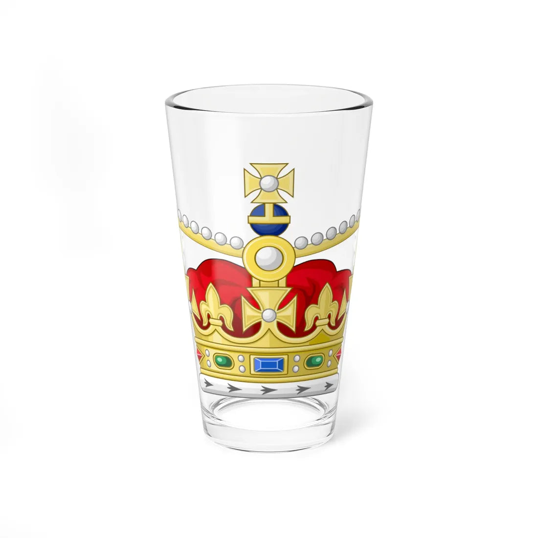 Crown of Saint Edward Heraldry - Victorian Era (United Kingdom) (Coat of Arms) Pint Glass 16oz 16oz - Go Mug Yourself