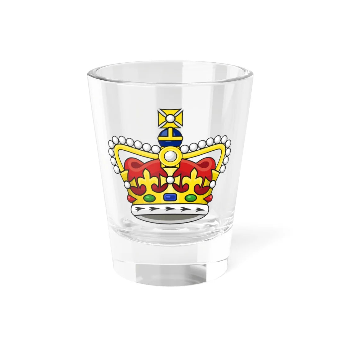 Crown of Saint Edward Victorian Era (United Kingdom) (Coat of Arms) Shot Glass 1.5oz 1.5oz - Go Mug Yourself