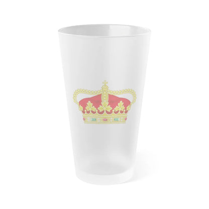 Crown of the Heir Apparent of the Kingdom of Portugal - Frosted Pint Glass 16oz-16oz-Frosted-Go Mug Yourself