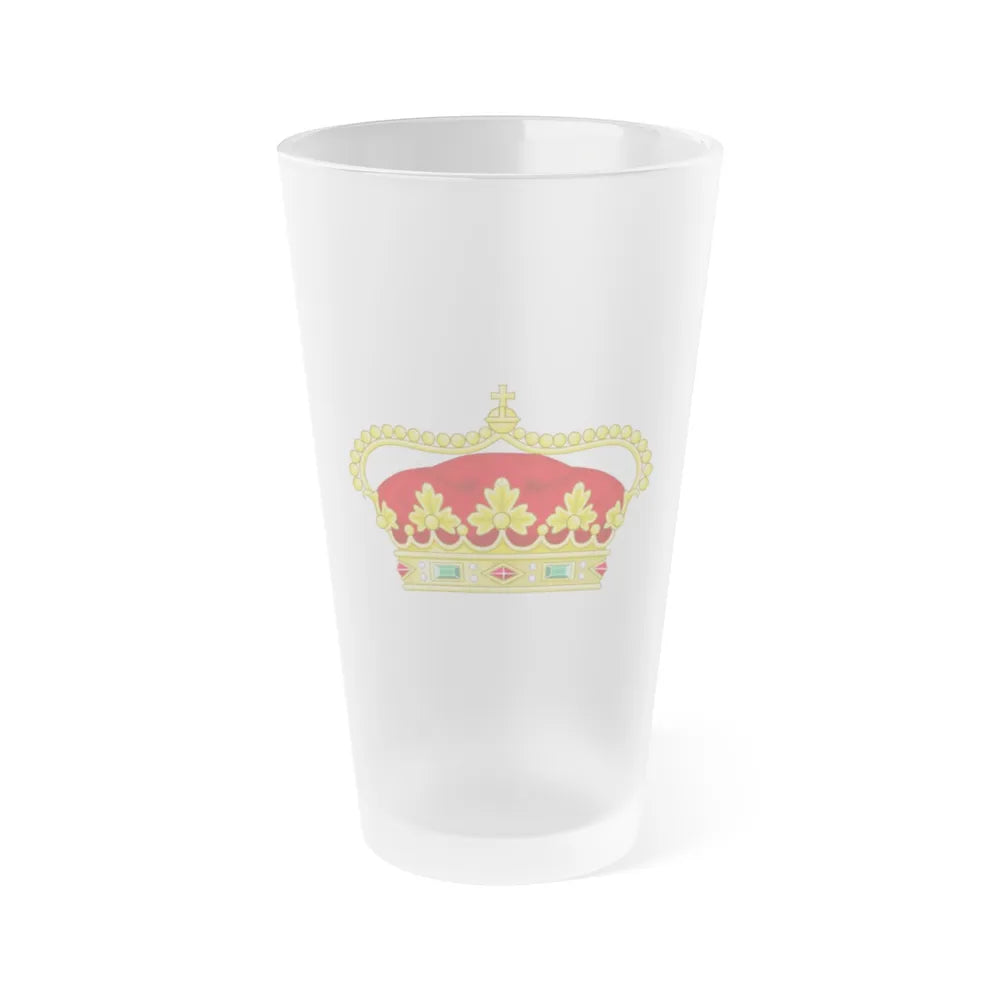 Crown of the Prince of Beira - Frosted Pint Glass 16oz-16oz-Frosted-Go Mug Yourself