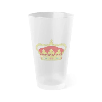 Crown of the Prince of Beira - Frosted Pint Glass 16oz 16oz Frosted - Go Mug Yourself