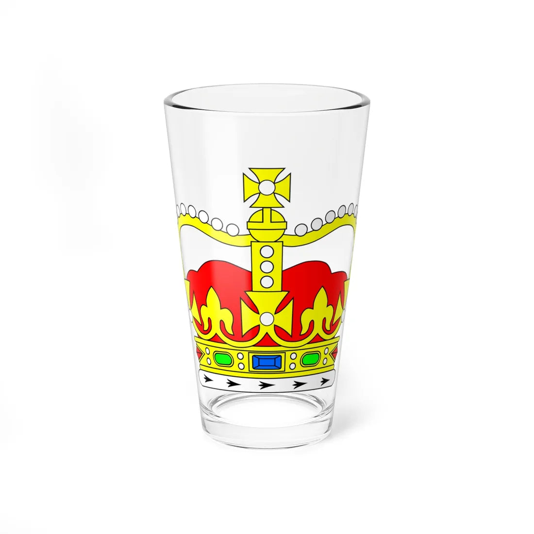 Crown SaintEdward Simplified (United Kingdom) (Coat of Arms) Pint Glass 16oz 16oz - Go Mug Yourself