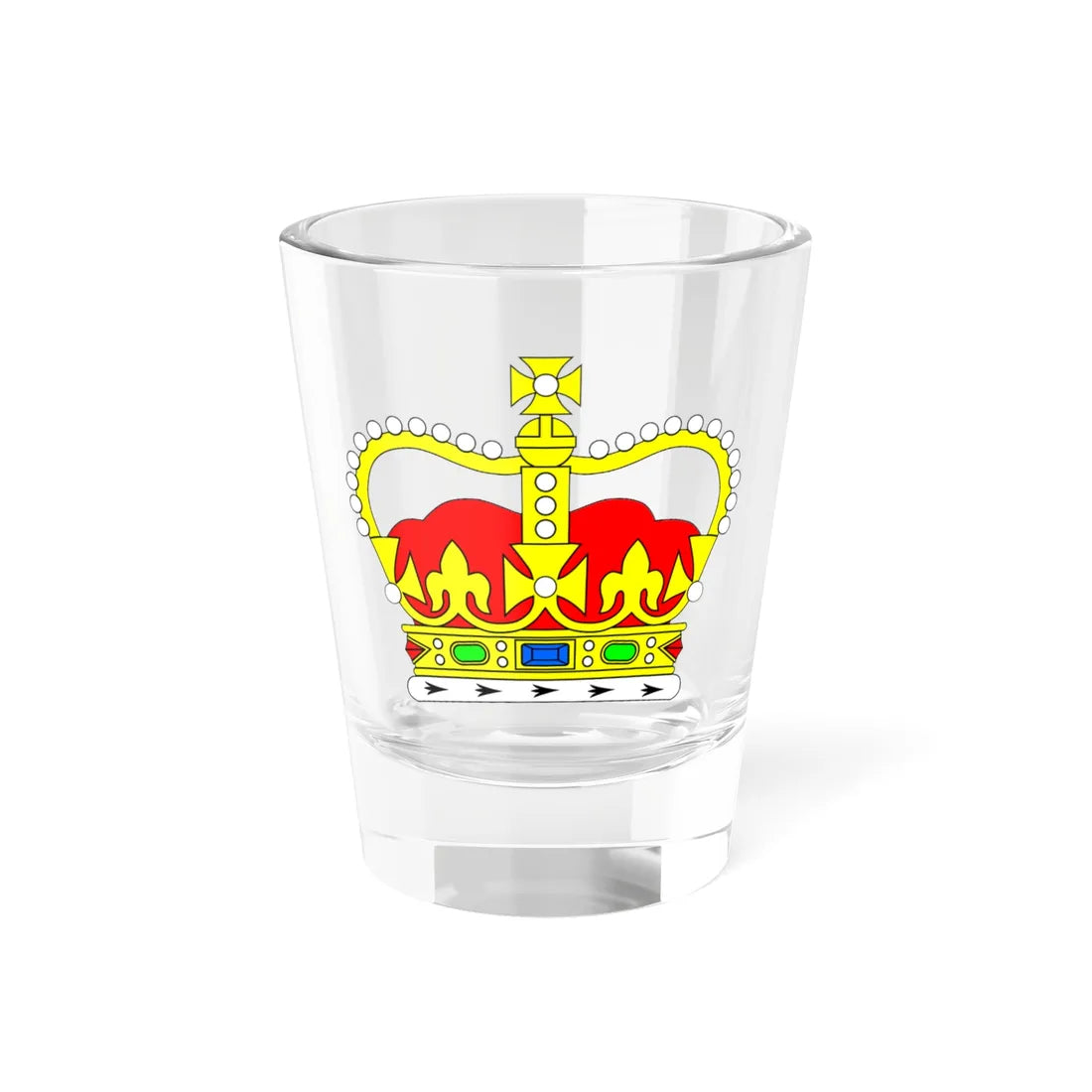 Crown SaintEdward Simplified (United Kingdom) (Coat of Arms) Shot Glass 1.5oz 1.5oz - Go Mug Yourself