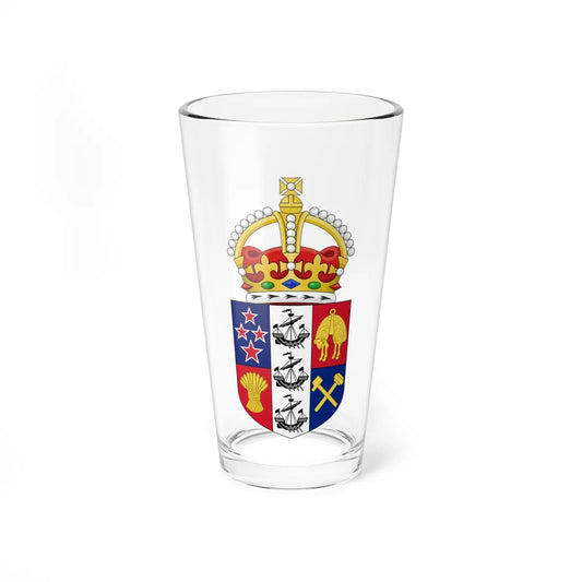 Crowned Arms of New Zealand 1911-1956 (New Zealand) (Coat of Arms) Pint Glass 16oz 16oz - Go Mug Yourself
