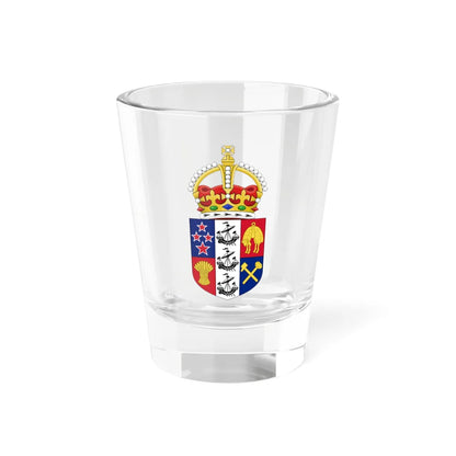 Crowned Arms of New Zealand 1911-1956 (New Zealand) (Coat of Arms) Shot Glass 1.5oz 1.5oz - Go Mug Yourself