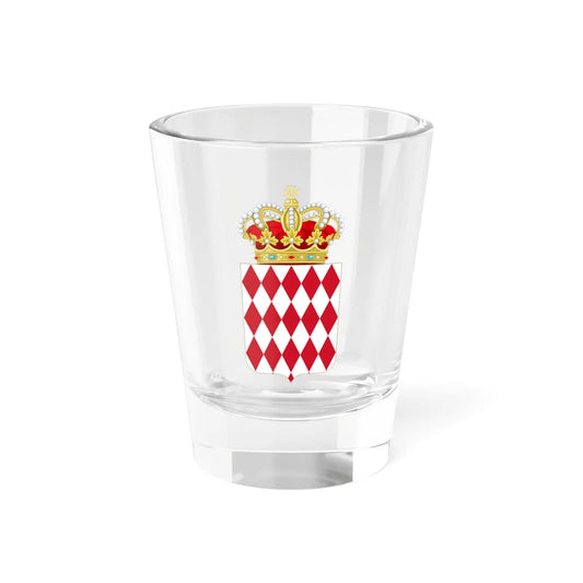 Crowned coat of arms of Monaco (Monaco) (Coat of Arms) Shot Glass 1.5oz 1.5oz - Go Mug Yourself