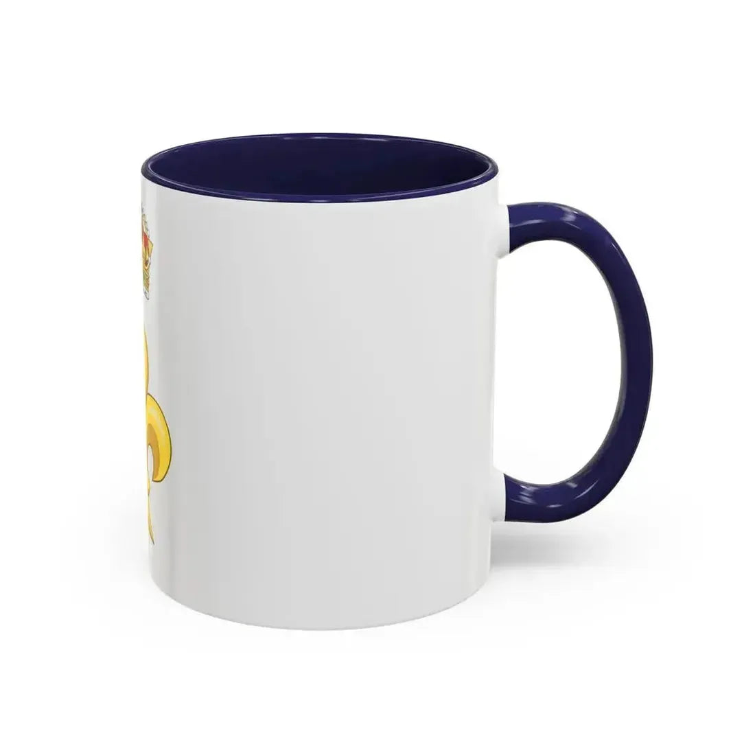 Crowned Fleur de lys (Tudor Crown) - Accent Coffee Mug - Go Mug Yourself