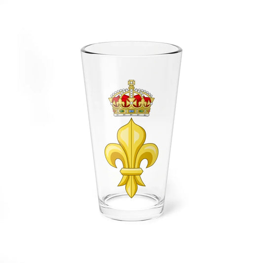 Crowned Fleur de lys (Tudor Crown) - Pint Glass 16oz-16oz-Go Mug Yourself