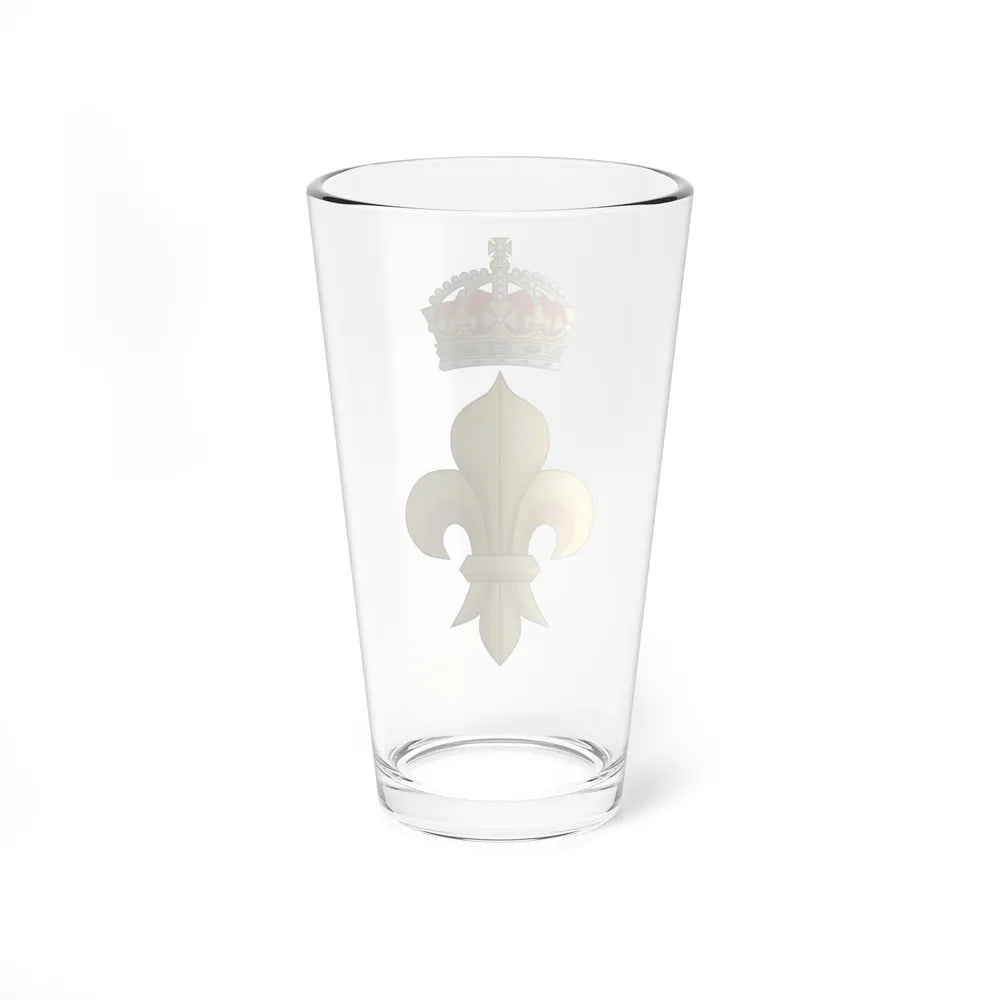 Crowned Fleur de lys (Tudor Crown) - Pint Glass 16oz-Go Mug Yourself