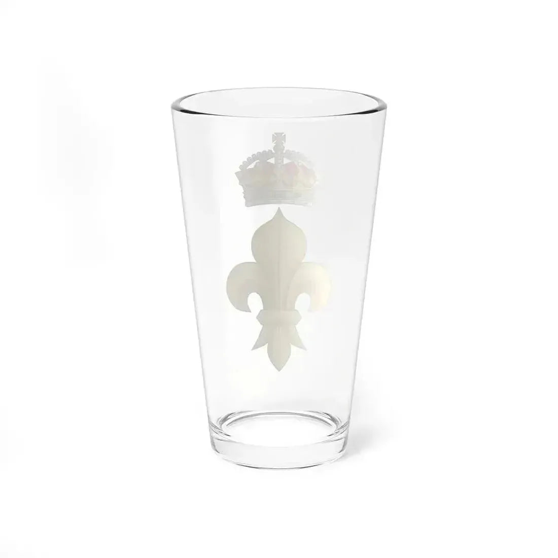 Crowned Fleur de lys (Tudor Crown) - Pint Glass 16oz - Go Mug Yourself