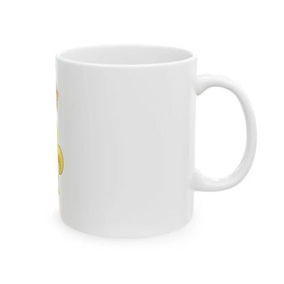 Crowned Fleur de lys (Tudor Crown) - White Coffee Mug - Go Mug Yourself