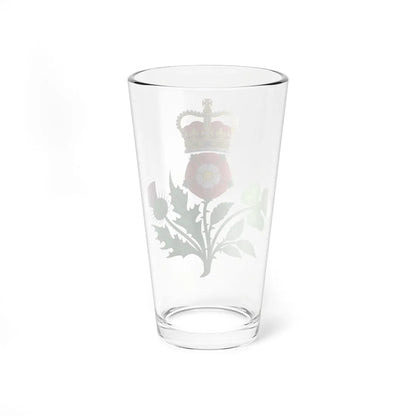 Crowned Floral Badges of the United Kingdom shamrock dexter (United Kingdom) (Coat of Arms) Pint Glass 16oz - Go Mug Yourself