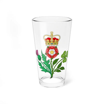 Crowned Floral Badges of the United Kingdom (United Kingdom) (Coat of Arms) Pint Glass 16oz 16oz - Go Mug Yourself