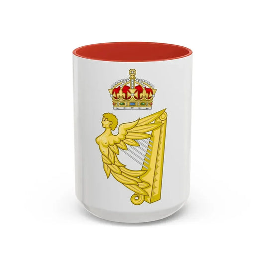 Crowned Harp (Tudor Crown) - Accent Coffee Mug 15oz Red - Go Mug Yourself