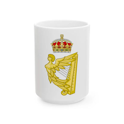 Crowned Harp (Tudor Crown) - White Coffee Mug 15oz - Go Mug Yourself