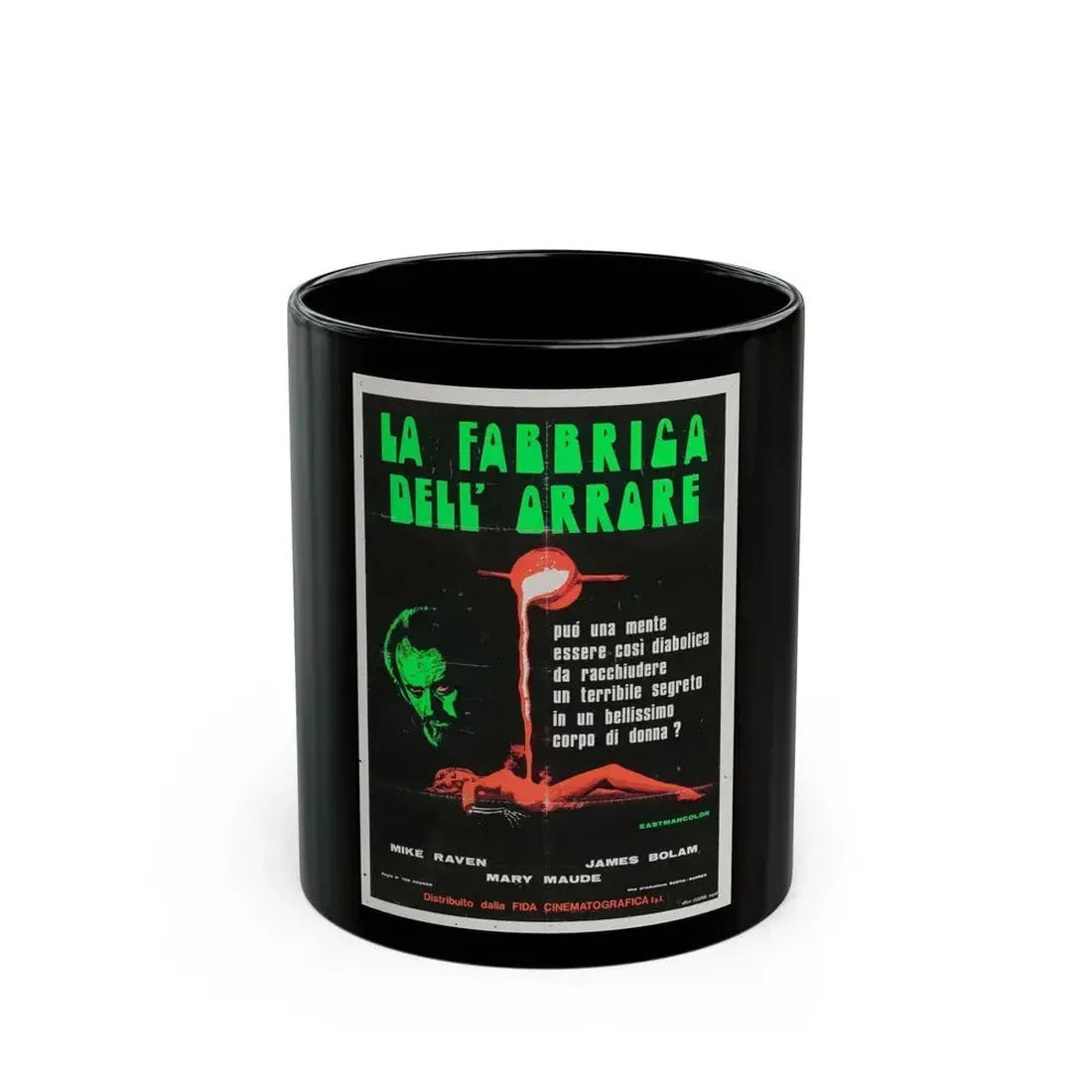 CRUCIBLE OF TERROR 1971 Movie Poster - Black Coffee Mug 11oz - Go Mug Yourself