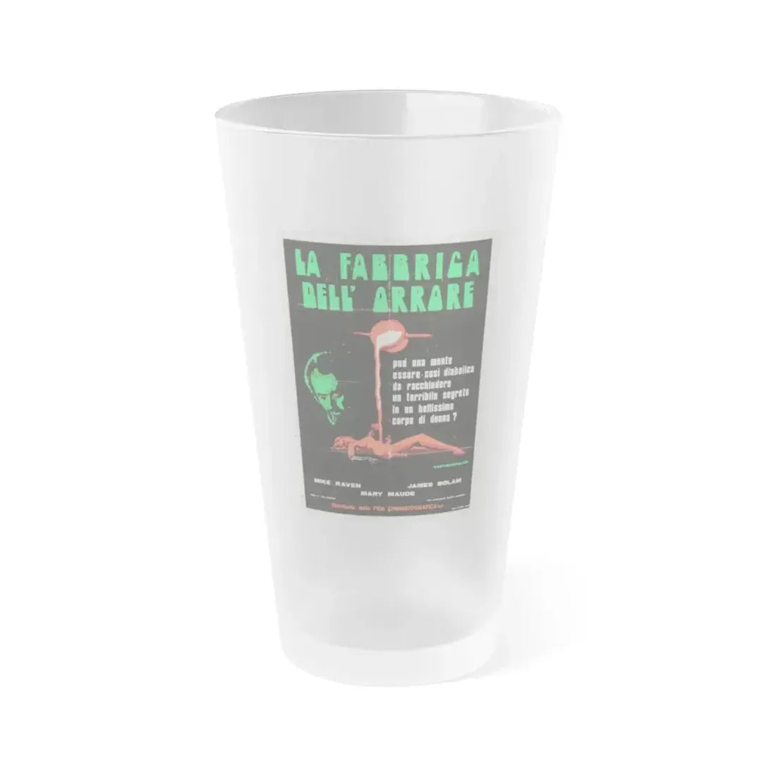 CRUCIBLE OF TERROR 1971 Movie Poster - Frosted Pint Glass 16oz Default Title - Go Mug Yourself