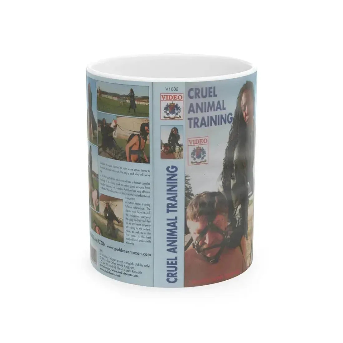 CRUEL ANIMAL TRAINING VIDEO (VHS COVER) - White Coffee Mug 11oz - Go Mug Yourself