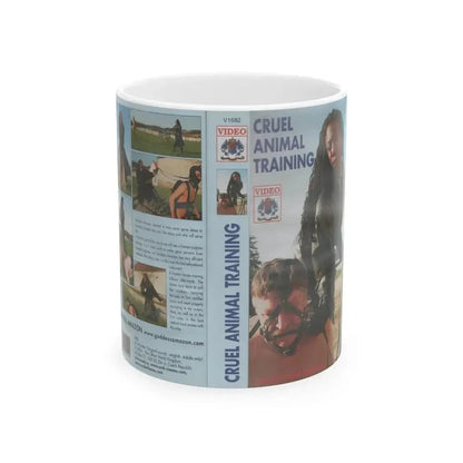 CRUEL ANIMAL TRAINING VIDEO (VHS COVER) - White Coffee Mug 11oz - Go Mug Yourself