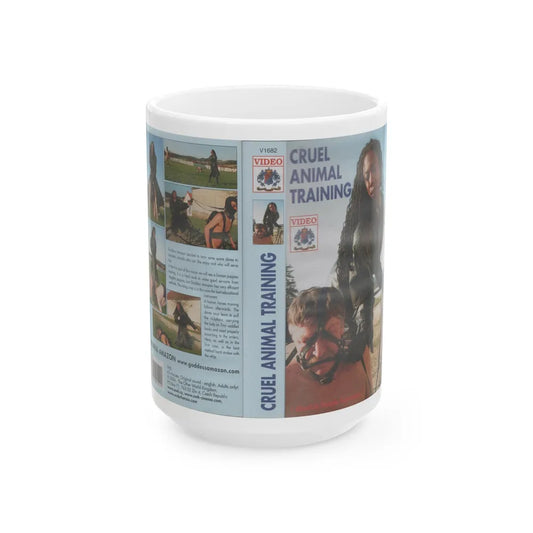 CRUEL ANIMAL TRAINING VIDEO (VHS COVER) - White Coffee Mug-15oz-Go Mug Yourself