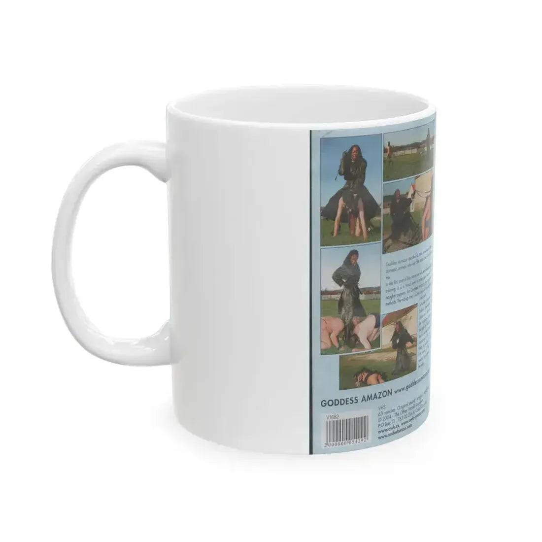 CRUEL ANIMAL TRAINING VIDEO (VHS COVER) - White Coffee Mug - Go Mug Yourself