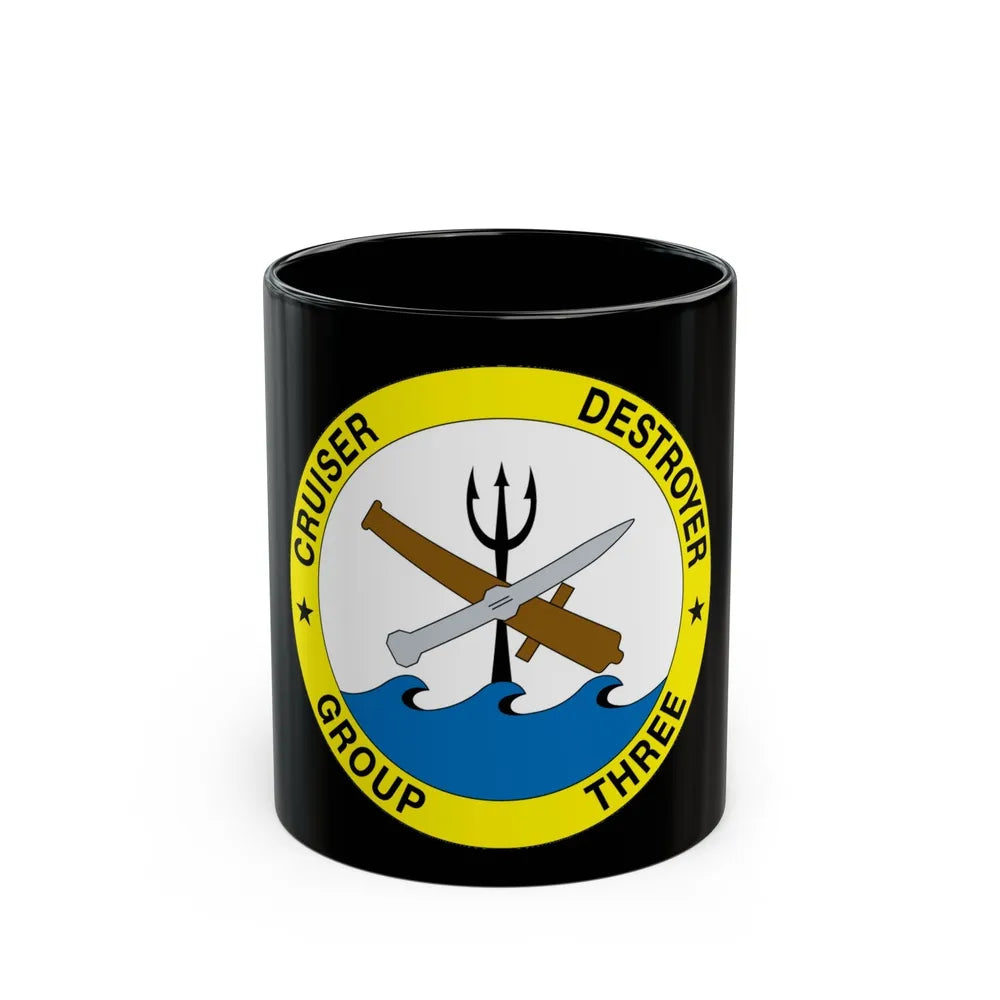 Cruise Destroyer Group Three (U.S. Navy) Black Coffee Mug-11oz-Go Mug Yourself