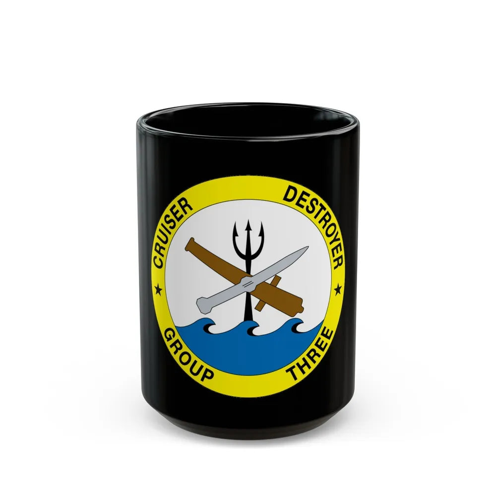 Cruise Destroyer Group Three (U.S. Navy) Black Coffee Mug-15oz-Go Mug Yourself