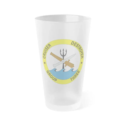 Cruise Destroyer Group Three (U.S. Navy) Frosted Pint Glass 16oz Default Title - Go Mug Yourself