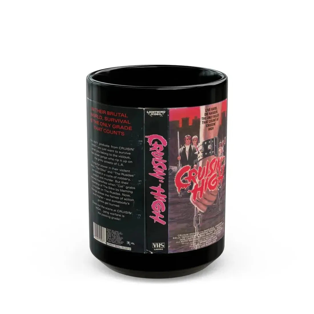 CRUISIN HIGH (VHS COVER) - Black Coffee Mug 15oz - Go Mug Yourself