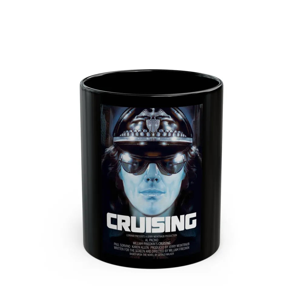 CRUISING 1980 Movie Poster - Black Coffee Mug-11oz-Go Mug Yourself