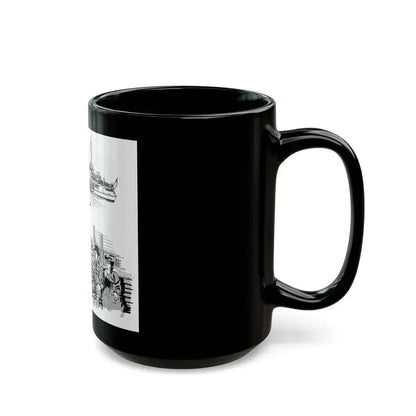 Cruising Down The River. From Courier, 1950 - Black Coffee Mug - Go Mug Yourself