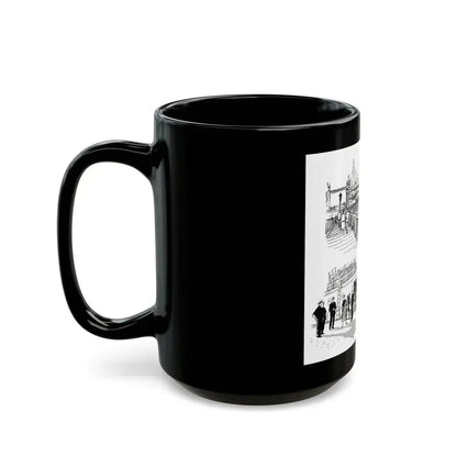 Cruising Down The River. From Courier, 1950 - Black Coffee Mug - Go Mug Yourself
