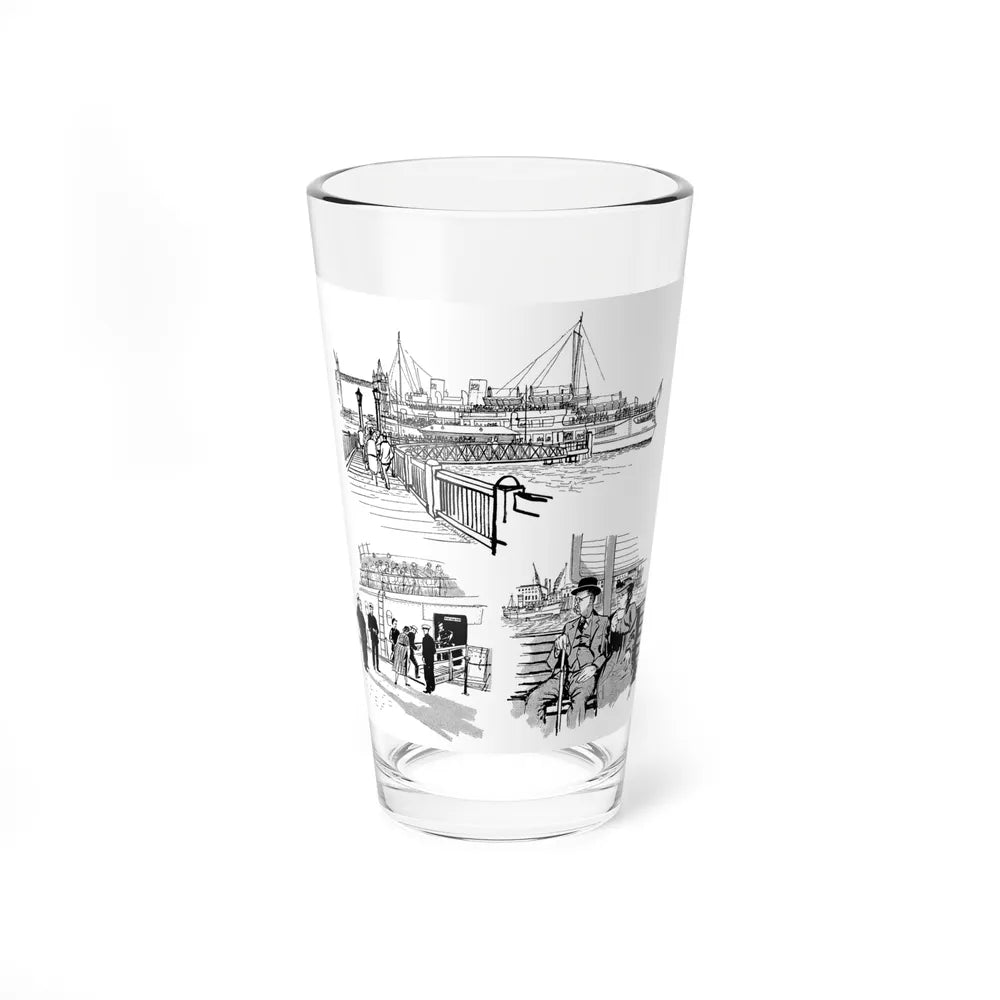 Cruising Down The River. From Courier, 1950 - Pint Glass 16oz-16oz-Go Mug Yourself