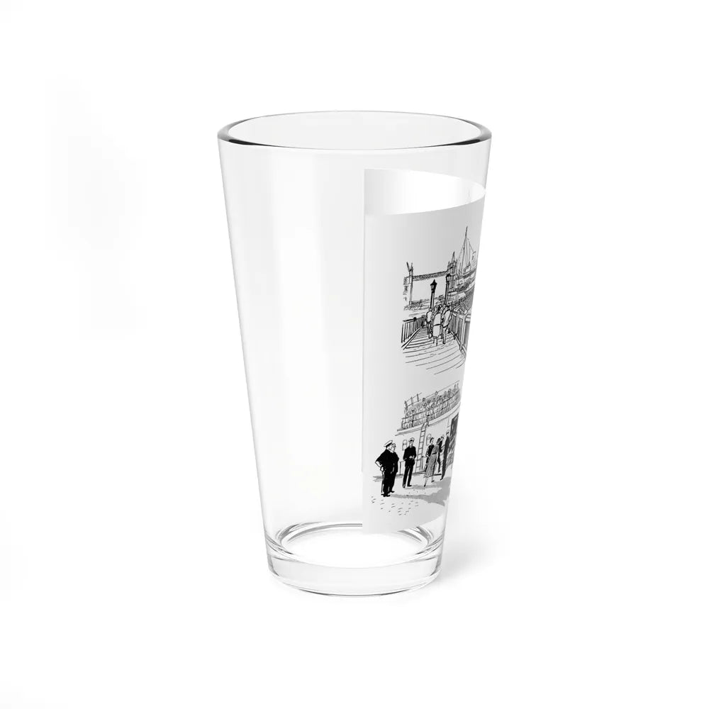 Cruising Down The River. From Courier, 1950 - Pint Glass 16oz-Go Mug Yourself