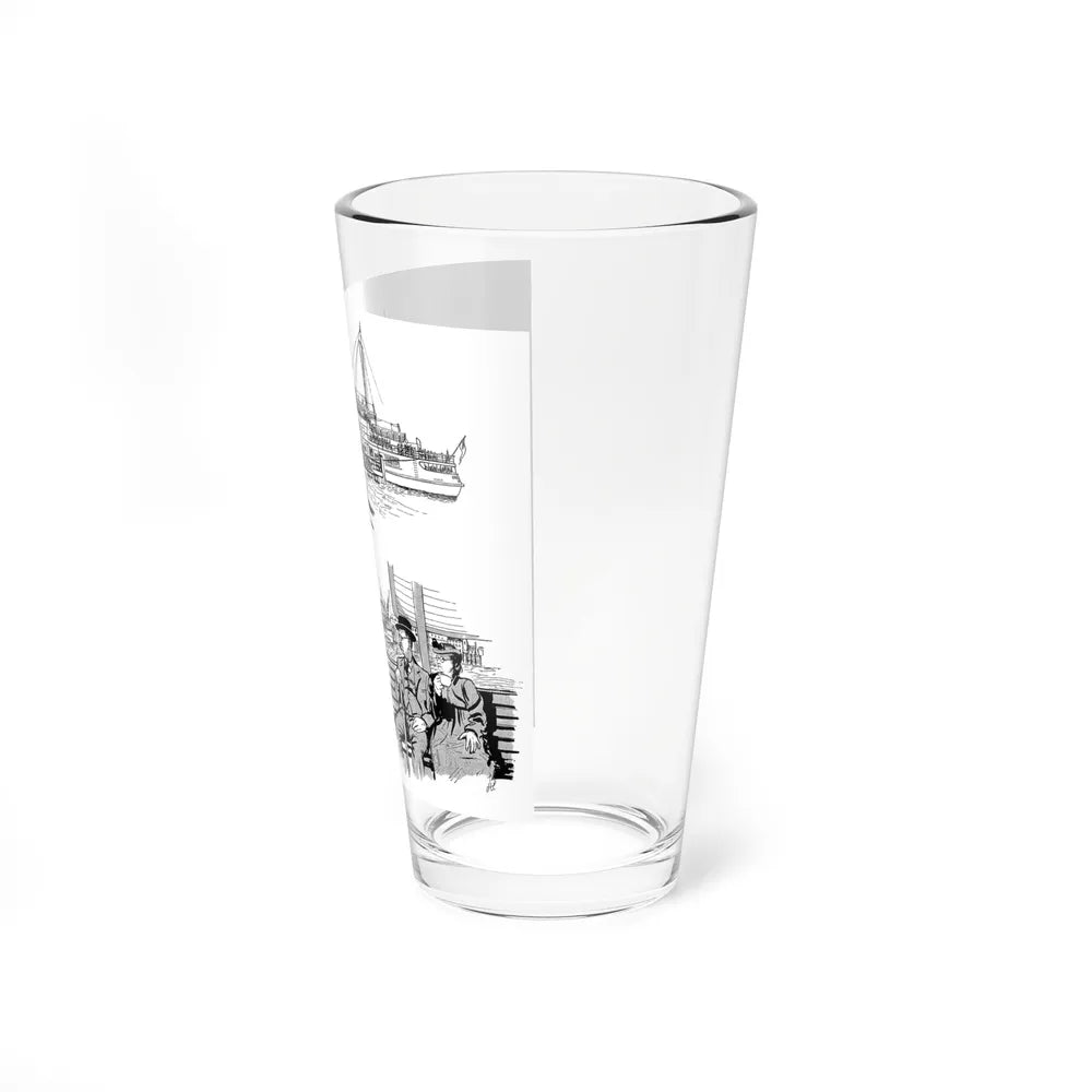 Cruising Down The River. From Courier, 1950 - Pint Glass 16oz-Go Mug Yourself