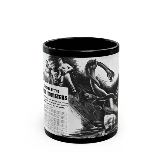 Crushed by the Congo Monster, Man's Daring, December 1960 - Black Coffee Mug 11oz - Go Mug Yourself