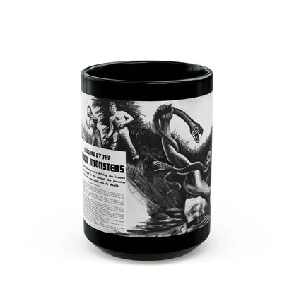 Crushed by the Congo Monster, Man's Daring, December 1960 - Black Coffee Mug 15oz - Go Mug Yourself
