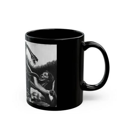Crushed by the Congo Monster, Man's Daring, December 1960 - Black Coffee Mug - Go Mug Yourself