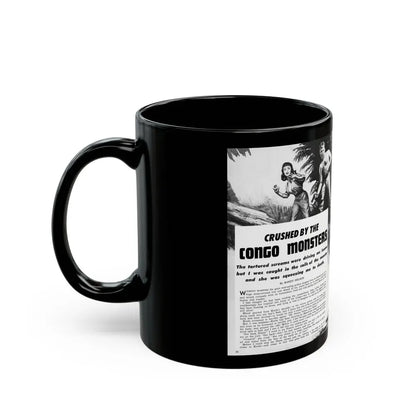 Crushed by the Congo Monster, Man's Daring, December 1960 - Black Coffee Mug - Go Mug Yourself