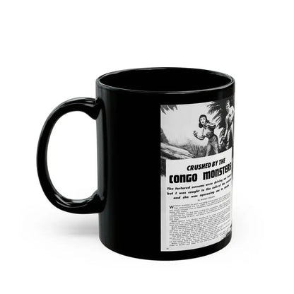 Crushed by the Congo Monster, Man's Daring, December 1960 - Black Coffee Mug - Go Mug Yourself