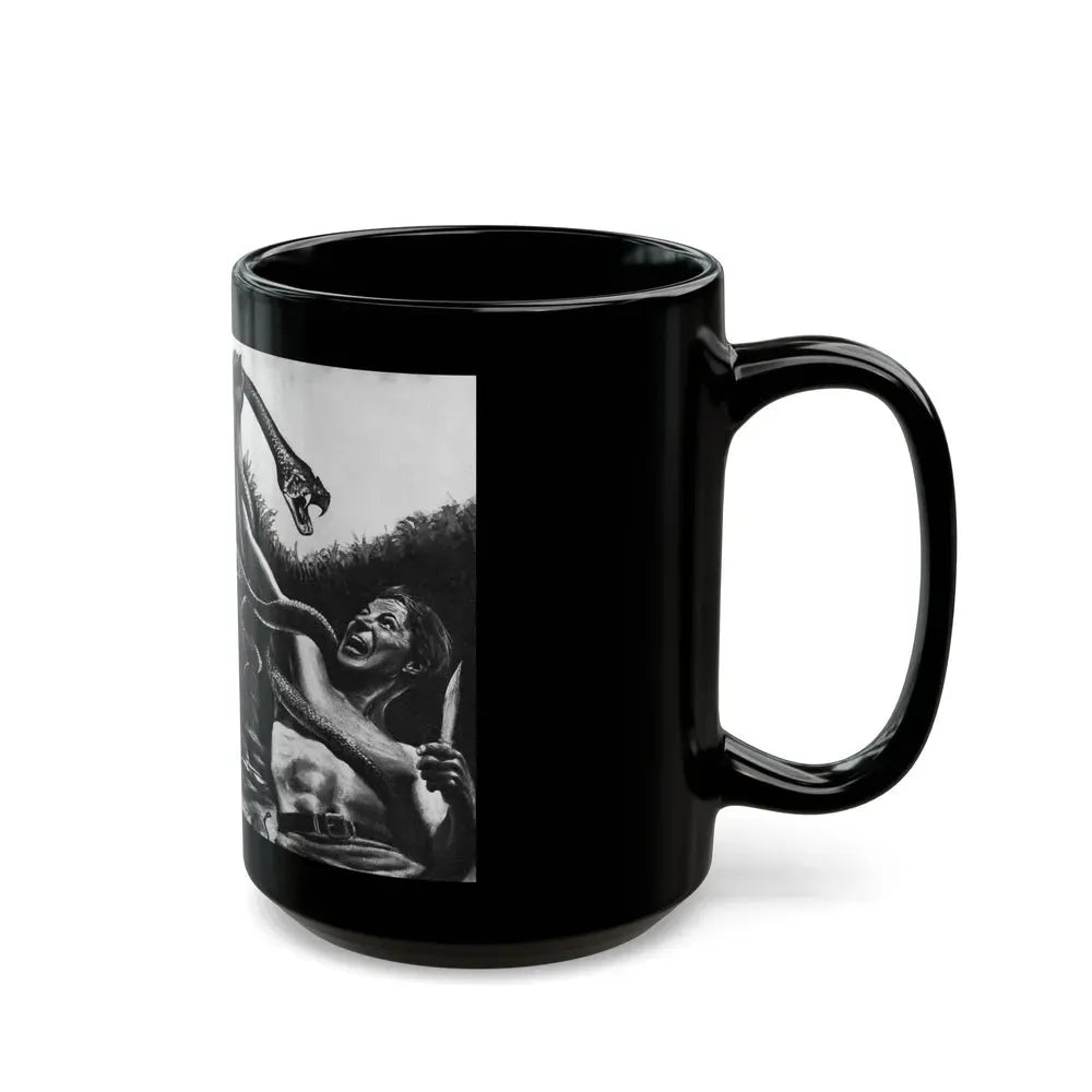 Crushed by the Congo Monster, Man's Daring, December 1960 - Black Coffee Mug - Go Mug Yourself