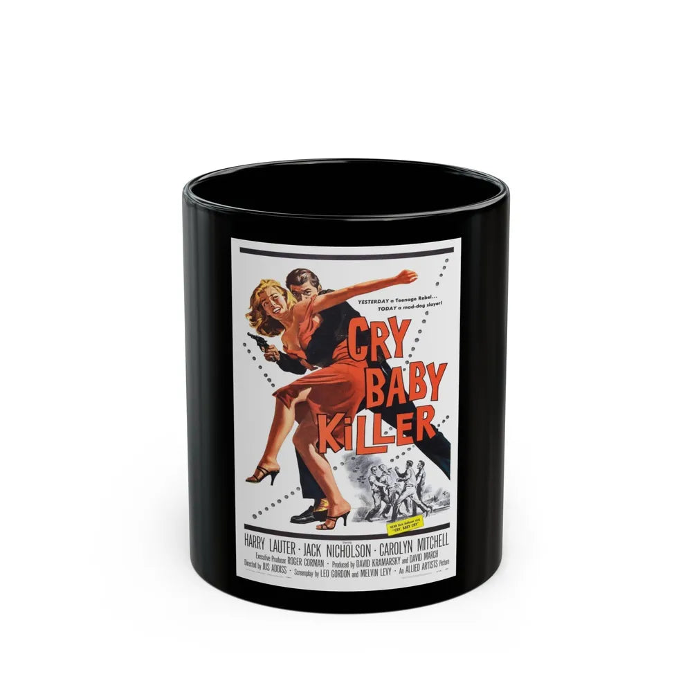 CRY BABY KILLER 1958 Movie Poster - Black Coffee Mug-11oz-Go Mug Yourself